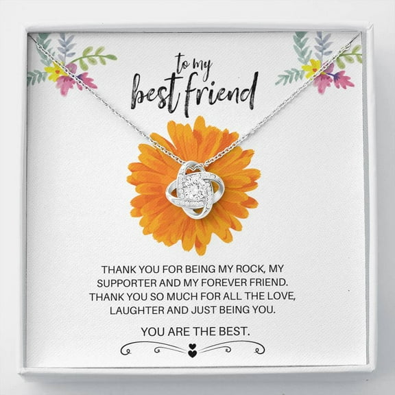 Best Friend - Forever Friend - Love Knot Necklace, Birthday Gift