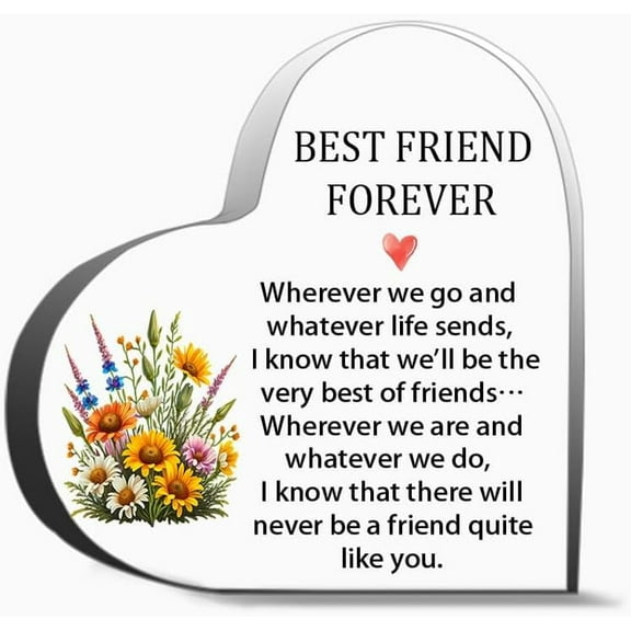 Best Friend Forever Wherever We Go And Inspirational Gifts For Friends, Gifts For Family Coworker Home Decorative Signs