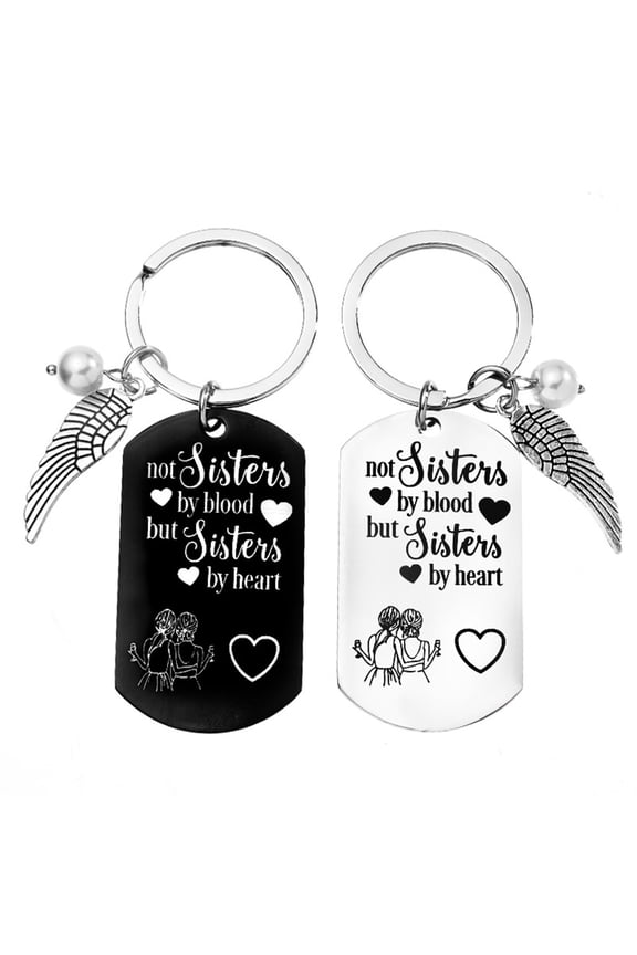 Best Friend Friendship Keychain BFF Sisters Long Distance Keychain for Women Girls Birthday Gift for Best Friend