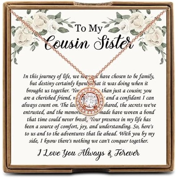 Best Friend Gift To My Cousin Sister Necklace Besties BFF Soul Sis-ter Jewelry Cousin Birthday Wedding Gift for Women[c2754]