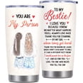 thumbnail image 1 of Best Friend Gift for Women - Unique Friendship Gift For Women Friends, Bestie, Soul Sister, BFF, Birthday Gift Valentine Gift Idea For Best Friend, 20 Oz Tumbler, 1 of 6