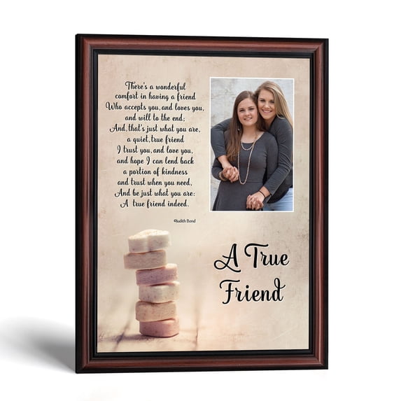 Friends Picture Frame with True Friend Poem, Bestie Keepsake Gift