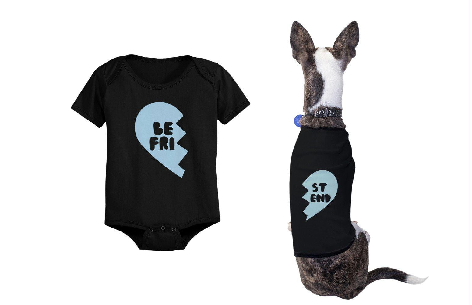 Best Friend Half Heart Matching Baby Onesies and Dog Shirts Pet and Infant Apparel Walmart
