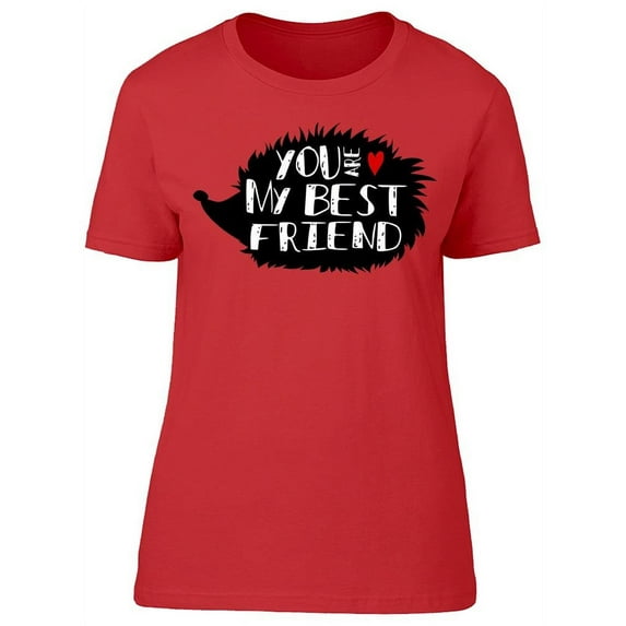 Best Friend Hedgehog Silhouette T-Shirt Women -Image by Shutterstock, Female x-Large