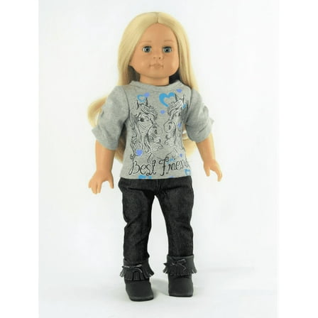 Best Friend Horse Pant Set Outfit for 18inch Dolls | American Fashion World