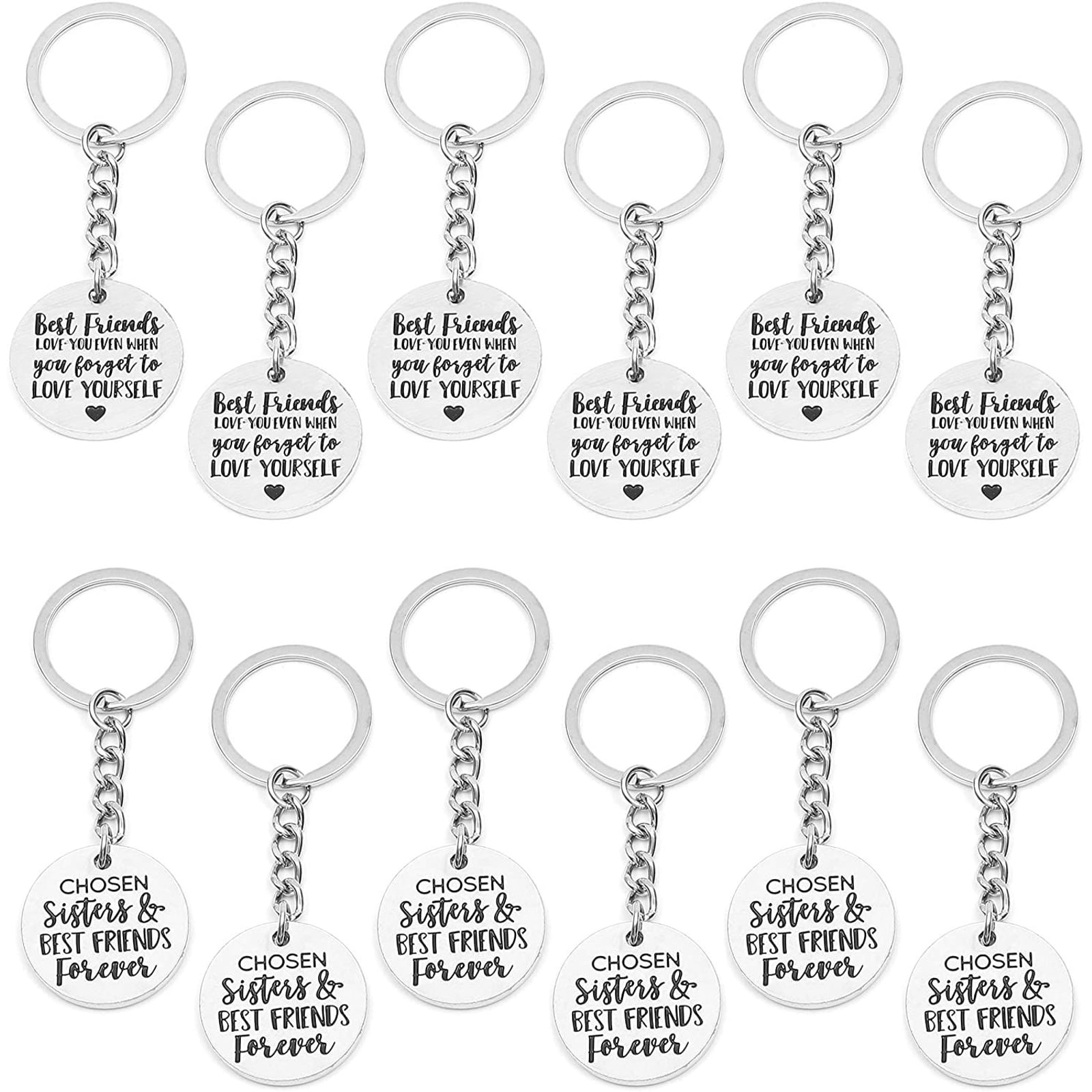 Keychain for Girls, Keychain for best friends, Keychain for Friends (Pack  of 2)