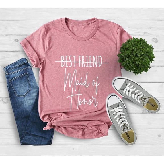 Best Friend Maid Of Honor Shirt, Bridesmaid, Made of Honor Shirt, Bachelorette Shirt, Engagement Gift, Wedding Shower, Bachelorette Party All Size S-5Xl