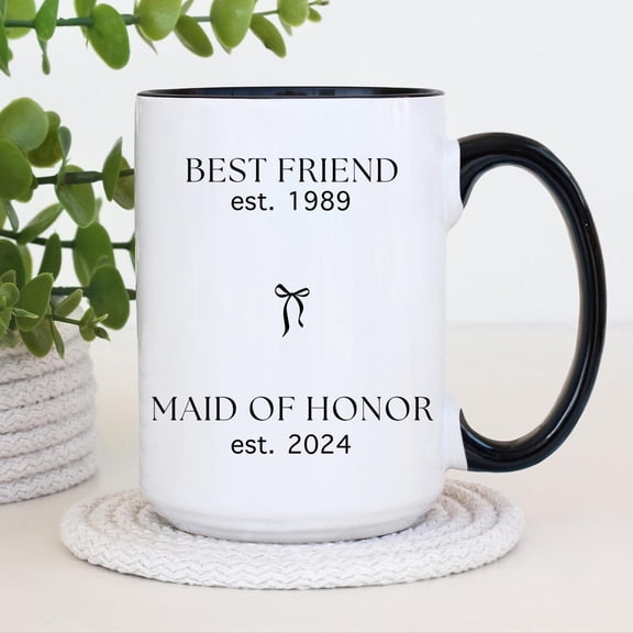 Best Friend Maid of Honor Personalized Maid of Honor Coffee Mug, Custom Bestie Wedding Gift