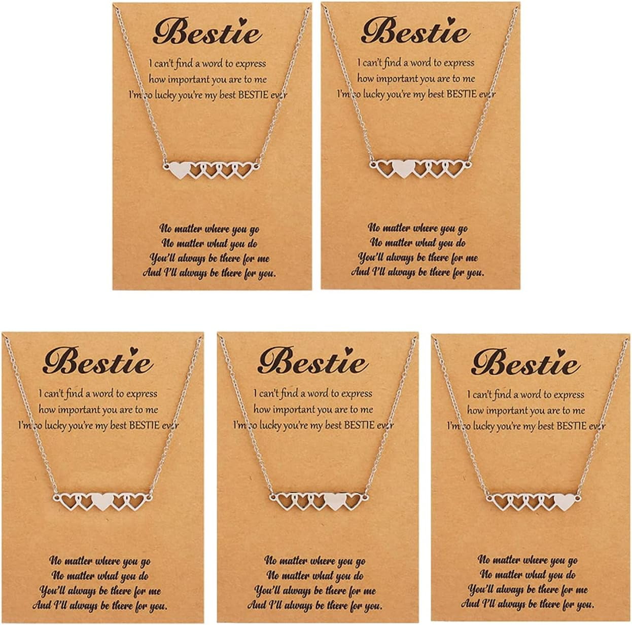 Best Friend Necklace Friendship Necklaces For 2/3/4/5 Friend Gifts For ...
