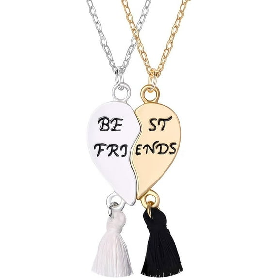 Best Friend Necklace for 2 Sister Long Distance Friendship Gifts for Women Bestie Birthday Graduation Gifts for Friends