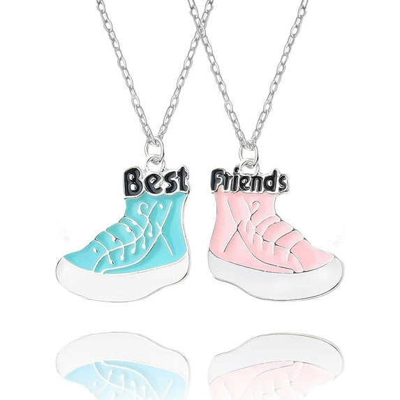 Best Friend Necklace for 2 Sister Long Distance Friendship Gifts for Women Bestie Birthday Graduation Gifts for Friends