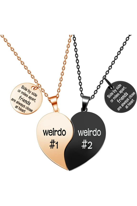 Best Friend Necklaces Bff Necklace For 2 Friendship Valentines Day Gifts Matching Heart Pendant Necklace Best Friends Forever[o6732]