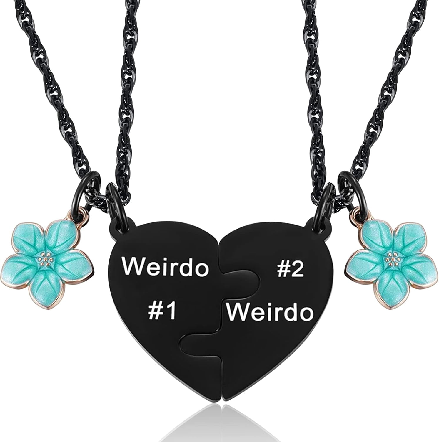 Magnetic Love Necklace Matching Heart Necklaces For Best Friends - BFF Couple Jewelry Set His And Hers