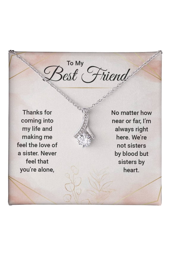 Best Friend Necklaces for Women - Thank You for Being My Badass Bestie Christmas Birthday Gifts With Message Card and Gift Box