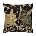 thumbnail image 1 of Best Friend Quote Pillow Cases Black Dog and Cat Inside Quote Friends are Like Stars Throw Pillow Covers  Cotton Linen Cushion Cover for Men Women Black White, 1 of 5