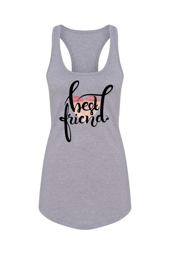 Best Friend Quote Racerback Tank Women -Image by Shutterstock, Female Medium
