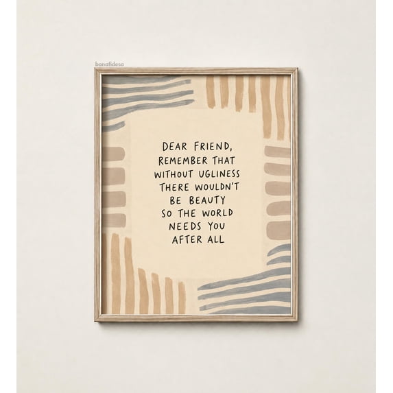 Best Friend Quote Wall Art Friendship Decor Backhanded Compliment Gift ...