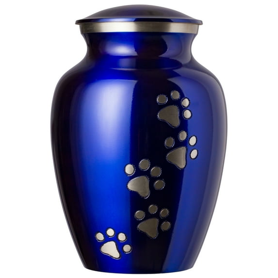 Best Friend Services Ottilie Paws Pet Urn-SML, Blue/Vert Pewter Paws