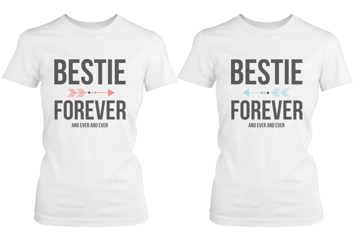 Best Friend Shirts Bestie Forever and Ever Matching White TShirts