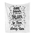 thumbnail image 1 of Best Friend Soft Flannel Fleece Blanket, Like Stars You Don't Always See Them but You Know They Are There, Cozy Plush for Indoor and Outdoor Use, 70" x 90", Charcoal Grey and White, by Ambesonne, 1 of 5