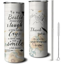 Best Friend Tumbler with Straw and Lid, Besties Cups, Bff/Bestie Gifts for Women, Best Friend Travel Mug/Coffee Mugs for Women, Funny Best Friend Birthday Gifts for Women Her, Soul Sister Cup 20 Oz