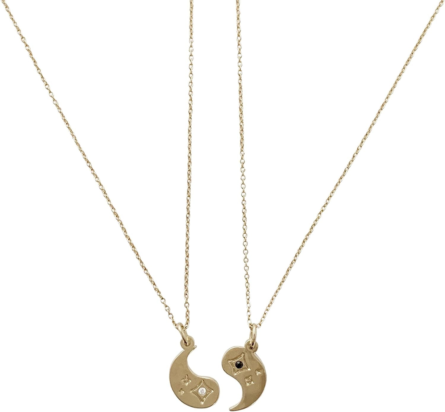 Best Friend Yin to My Yang Necklace Duo Minimalist Delicate Jewelry Walmart