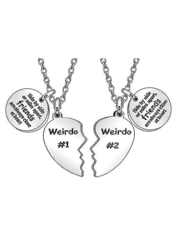 Best Friends 2 Split Heart Pendant Necklaces Friendship Necklace Compatible Best Friends