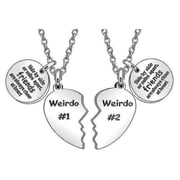 Best Friends 2 Split Heart Pendant Necklaces Friendship Necklace Compatible Best Friends