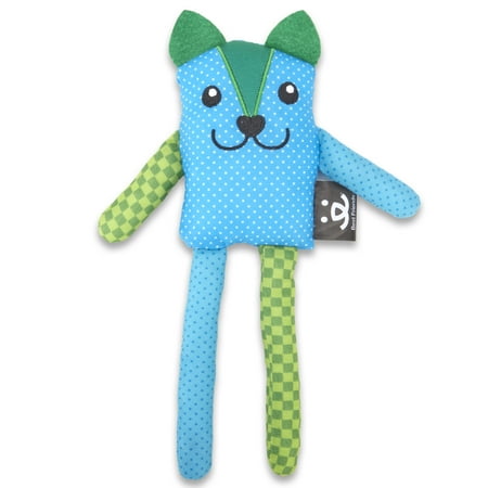 Best Friends 8" Blue Patchwork Catnip Doll Cat Toy with Replacement Catnip
