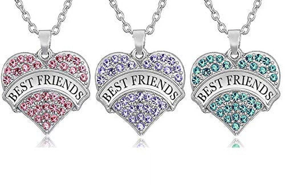 Lamdo Magnetic BFF Necklace for 2 Girls Heart Rainbow Friends Necklaces for Best  Friend Birthday Christmas Gift for Bestie Matching Friendship Necklace for  2 Teen Girls, Small, alloys, white diamond : Amazon.sg: Fashion