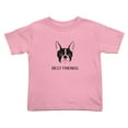 thumbnail image 1 of Best Friends Boston Terrier Dog Cute Toddler Tshirts for Boys Girls (Pink, 4T), 1 of 5