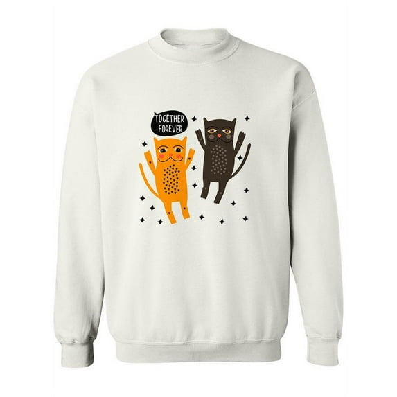 Best Friends Cats Sweatshirt Women -Image by Shutterstock, Female Large