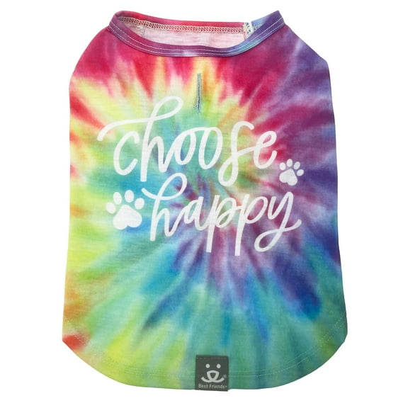 Best Friends Dog T-Shirt, Choose Happy, (S)