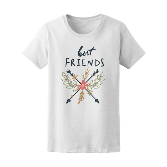 Best Friends Floral Arrows T-Shirt Women -Image by Shutterstock, Female XX-Large