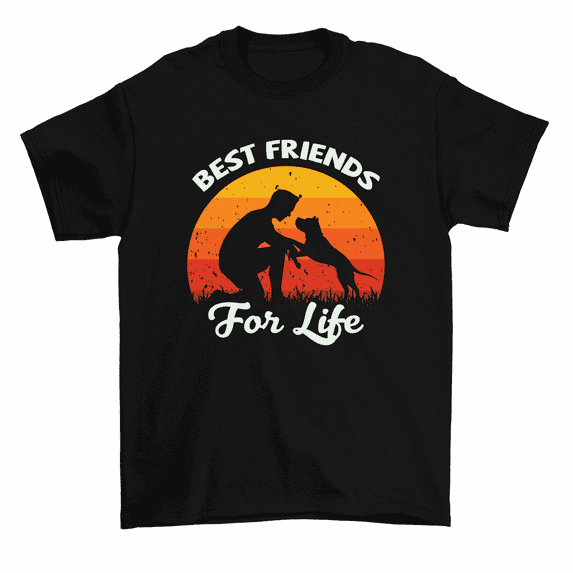 Best Friends For Life Dog Animal Lover T-Shirt Men