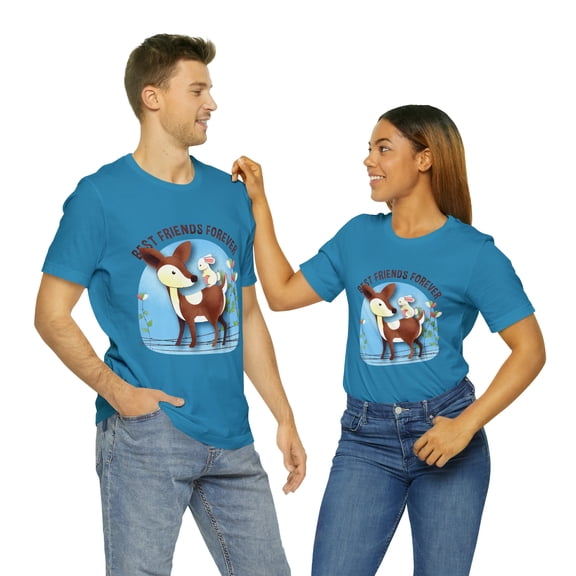 Best Friends Forever Animated Unisex Jersey Short Sleeve Bella Canvas Tee
