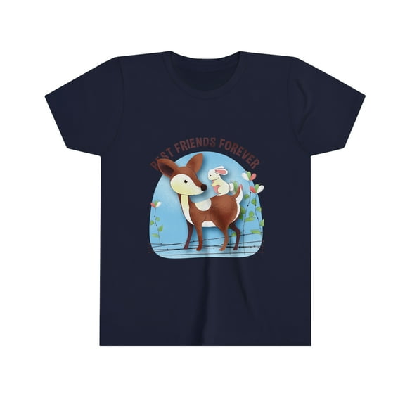 Best Friends Forever Animated Youth Short Sleeve Bella Canvas Tee
