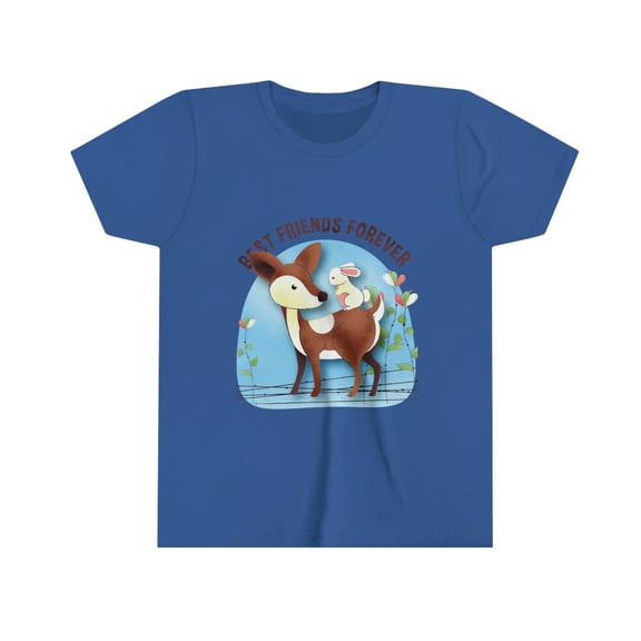 Best Friends Forever Animated Youth Short Sleeve Bella Canvas Tee