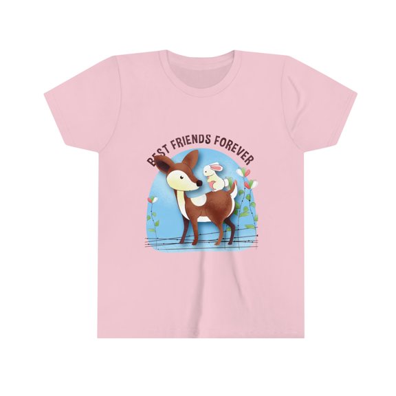 Best Friends Forever Animated Youth Short Sleeve Bella Canvas Tee