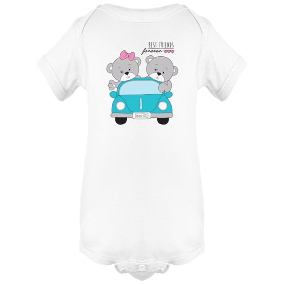 Best Friends Forever On Car Bodysuit Infant -Image by Shutterstock,  6 Months