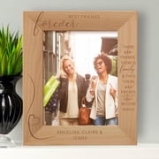 Best Friends Forever Personalized Wooden Frame 8" x 10" Brown Vertical