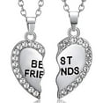 thumbnail image 1 of Best Friends Forever Stitching Heart Pendant Necklace Crystal Couple Friendship∠ W0M8, 1 of 1
