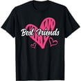 thumbnail image 1 of Best Friends Heart Pink T-Shirt Black, 1 of 3