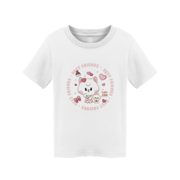Best Friends - Lucy And Julie T-Shirt Toddler -Electural Designs, 5 Toddler