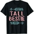 thumbnail image 1 of Best Friends Matching Tall Short Bestie Birthday BFF Besties T-ShirtMen and women, Black T-shirt, size: Extra large, 1 of 4