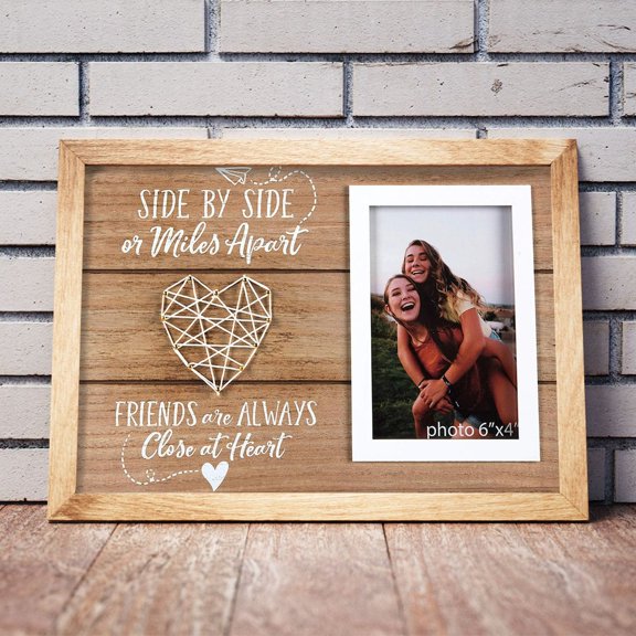 Best Friends Picture Side by or Miles Apart Portrait Decor Unframed Paper Print