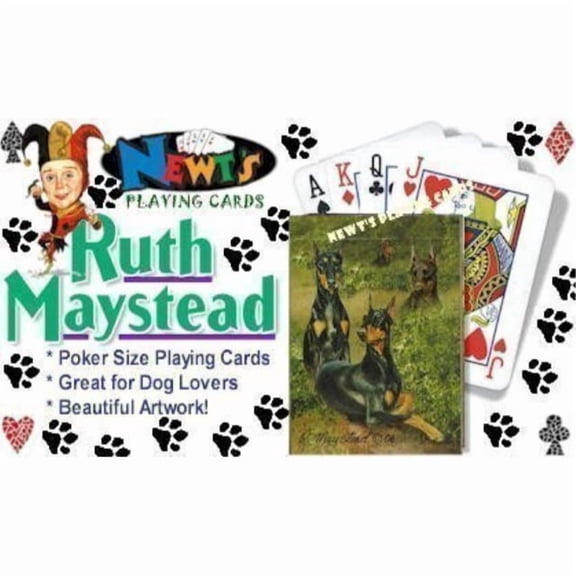 Best Friends Playing Cards, by Ruth Maystead - Doberman Pinscher