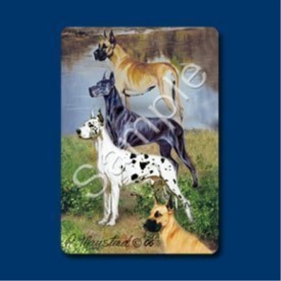 best friends playing cards, by ruth maystead - great dane