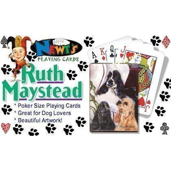 Best Friends Playing Cards, by Ruth Maystead - Cocker Spaniel
