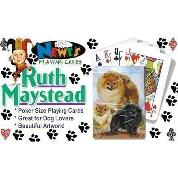 Best Friends Playing Cards, by Ruth Maystead - Pomeranian
